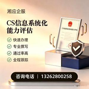 成都CS信息系统化能力评估申报服务